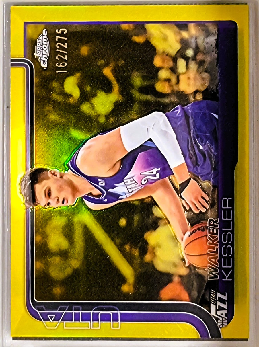 2025-26 Topps Chrome NBA Yellow Refractor #205 Walker Kessler /275