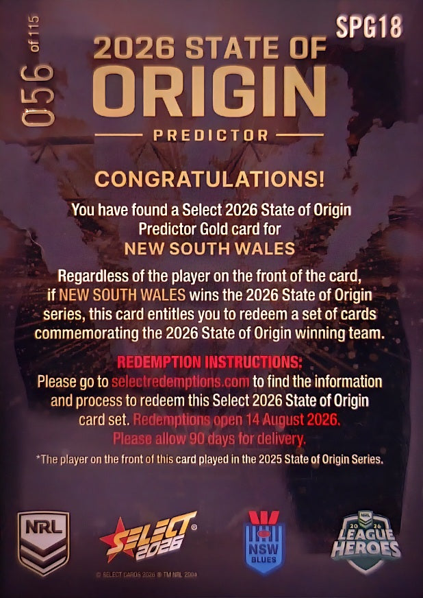 2026 State of Origin Predictor #056 Isaah Yeo – NSW Blues