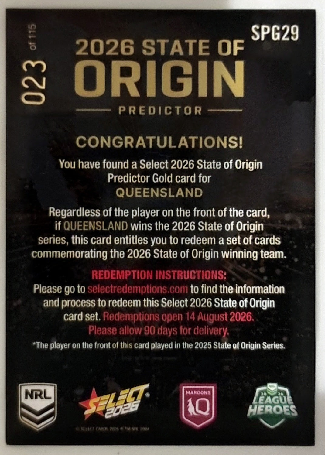 2026 State of Origin Predictor #023 Moeaki Fotuaika – Queensland Maroons