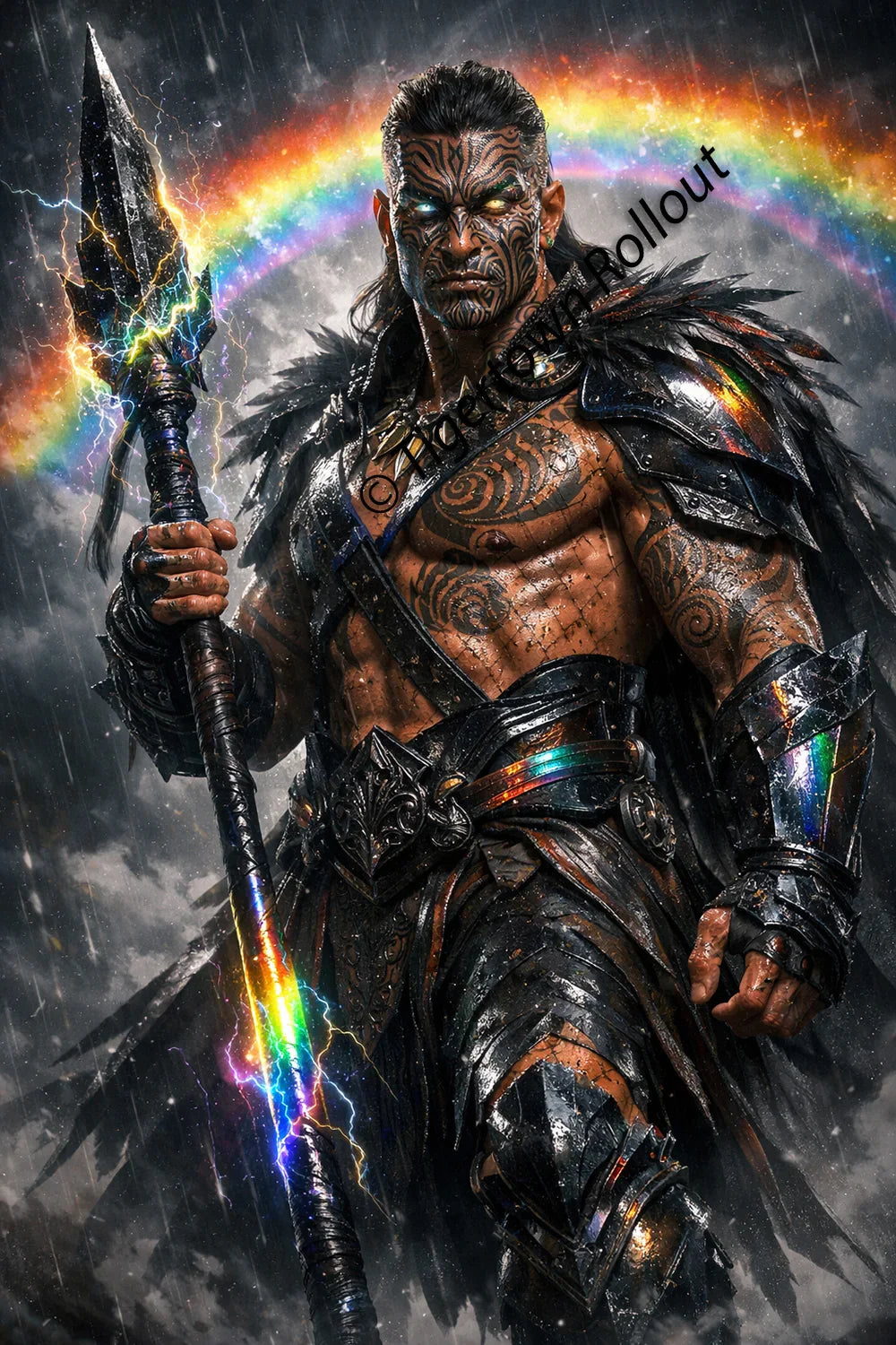 Māori Inspired Mythological Digital Artwork – Fantasy Character Art