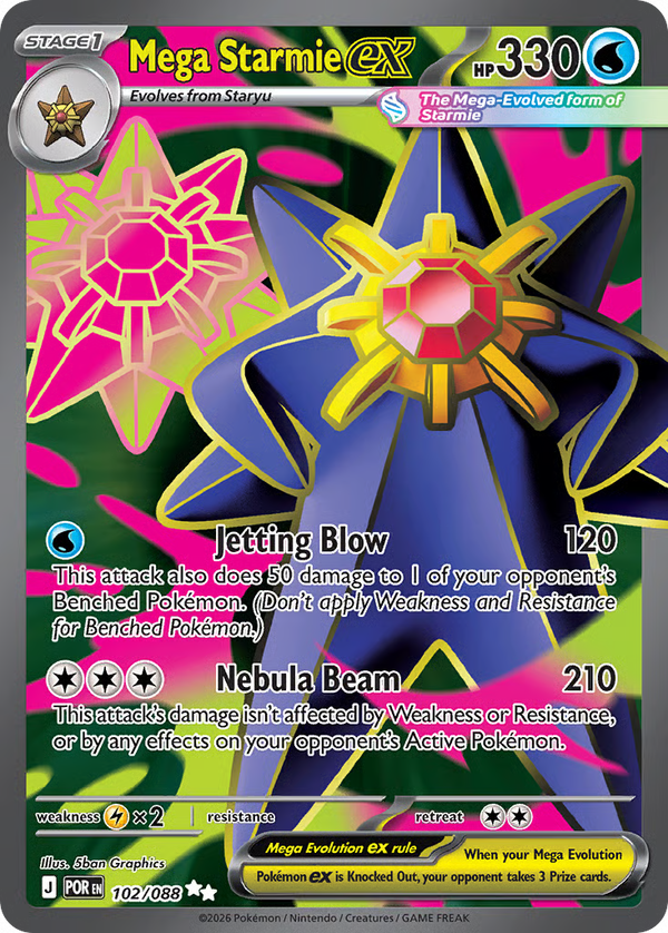 #102-MEGA STARMIE EX / Ultra Rare