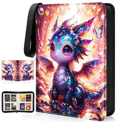 Large Capacity 4-Pocket Trading Card Binder – Holds Up to 400 Cards