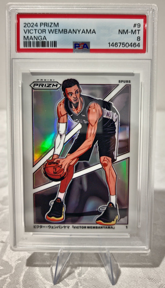 2024 Panini Prizm Manga Victor Wembanyama #9 PSA 8 Rookie SSP Spurs