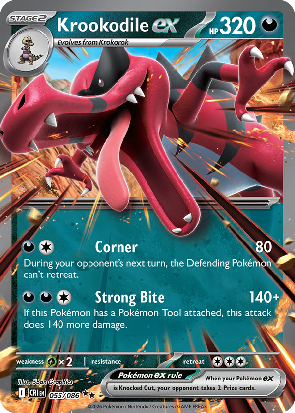 #55-KROOKODILE EX / Holo
