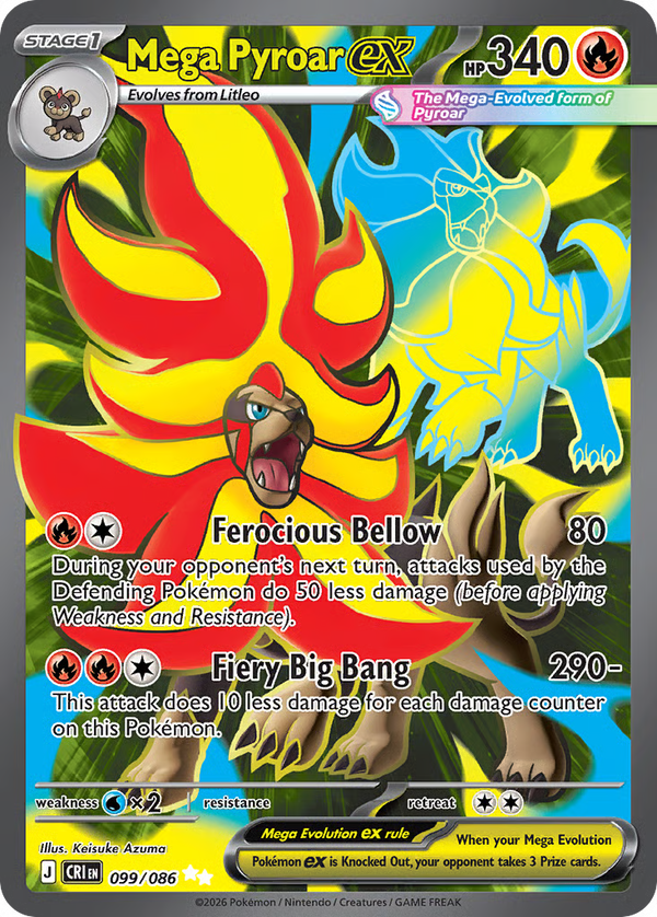 #99-MEGA PYROAR EX / Ultra Rare