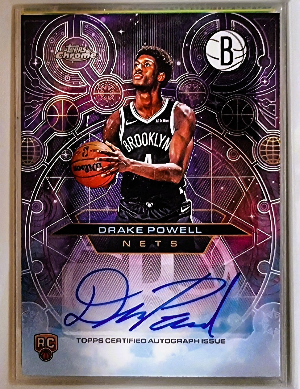 2025-26 Topps Chrome NBA Chromograph Autograph Rookie Card – Drake Powell RC