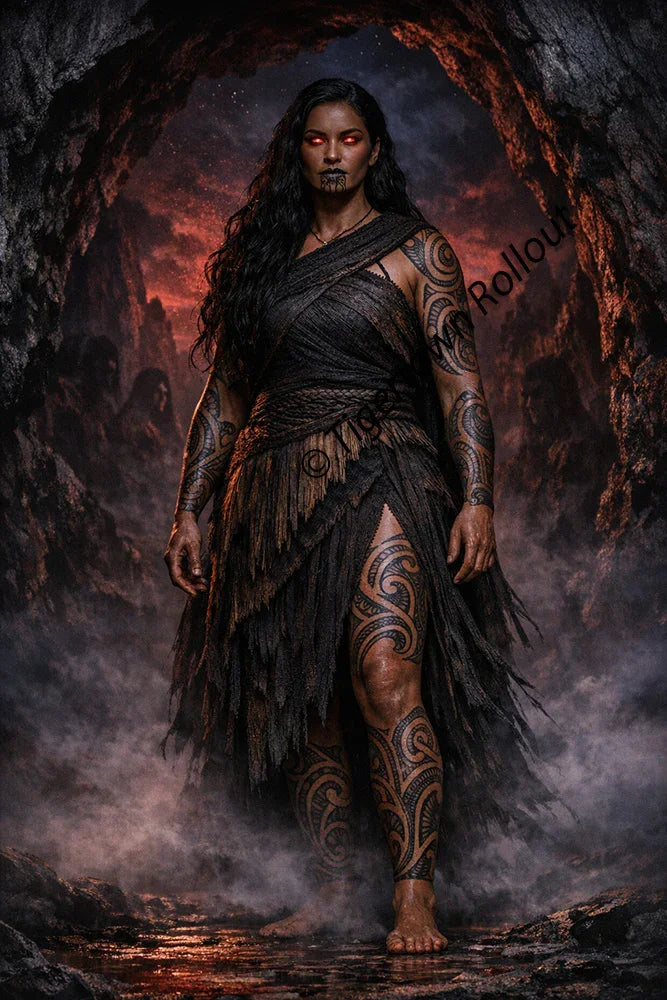 Māori Inspired Mythological Digital Artwork – Fantasy Character Art