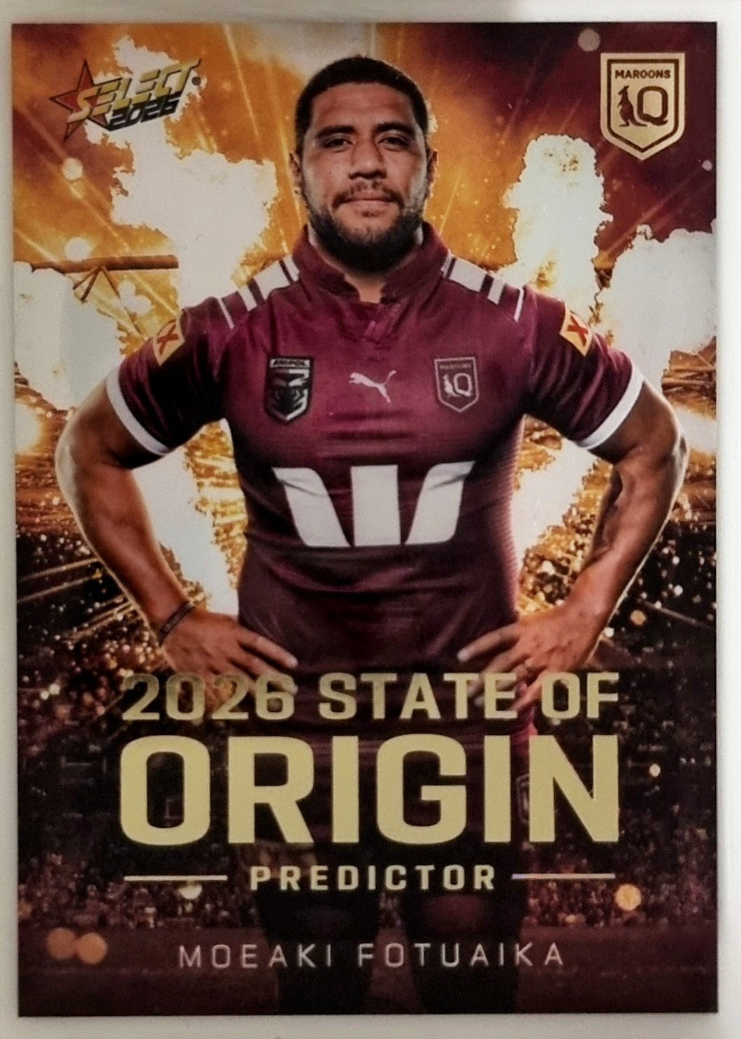 2026 State of Origin Predictor #023 Moeaki Fotuaika – Queensland Maroons
