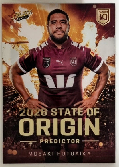 2026 State of Origin Predictor #023 Moeaki Fotuaika – Queensland Maroons