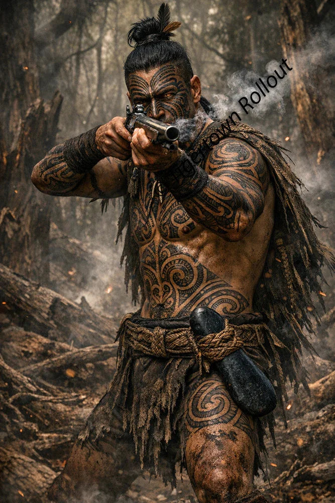 Māori Inspired Mythological Digital Artwork – Fantasy Character Art